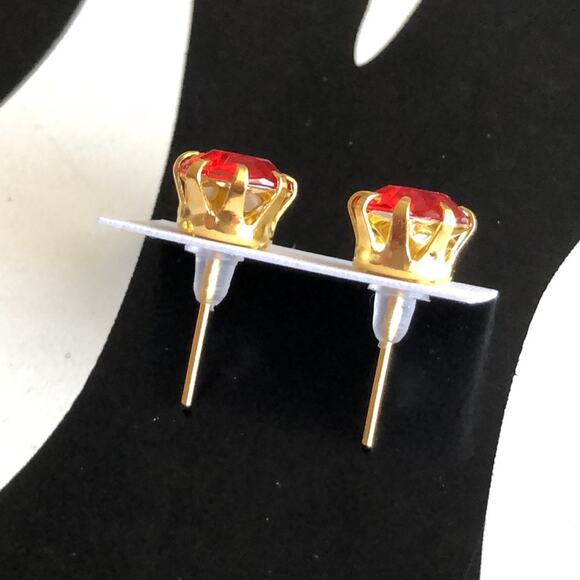 4 for $20 Red and Gold Stud Earrings - Picture 3 of 3